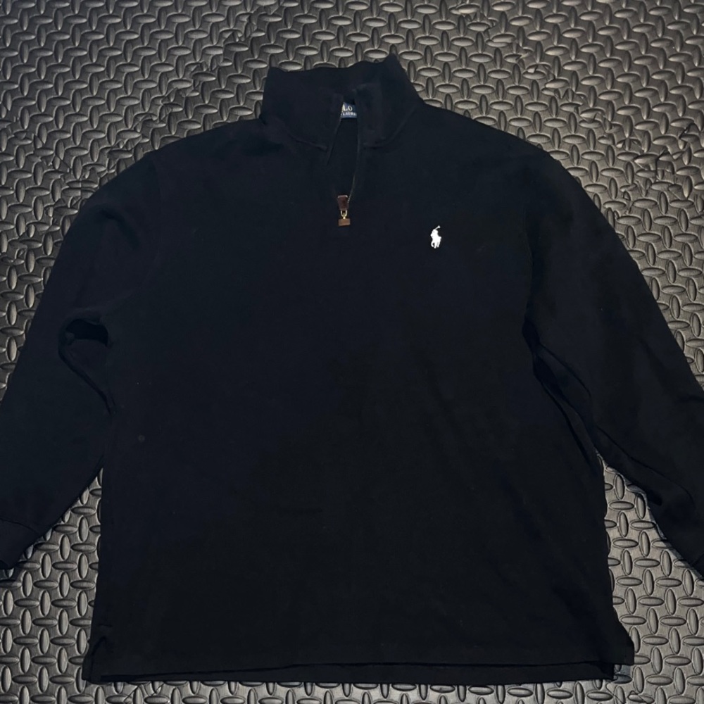 Polo Ralph Lauren Quarter Zip Pullover XXL Black Sweater